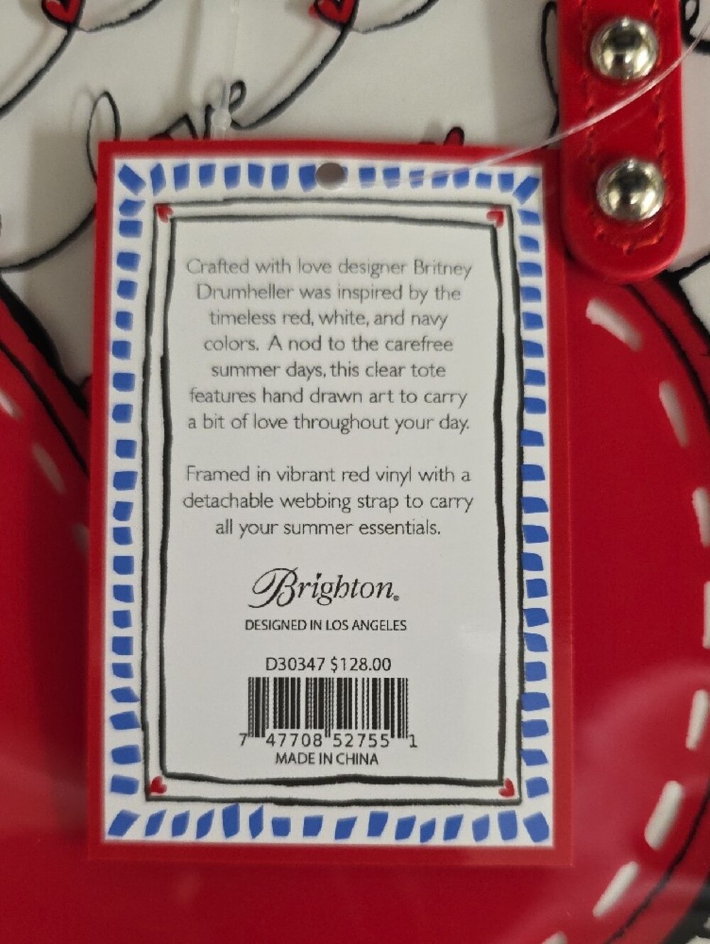 BRIGHTON Red Heart Print Tote Bag - Women - Picture 4 of 4